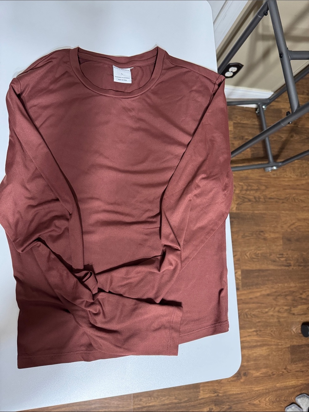 Everyday Long Sleeve Boatneck Top in Deep Brown